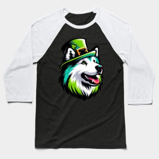 Karelian Bear Dog Celebrating Saint Patrick's Day Baseball T-Shirt